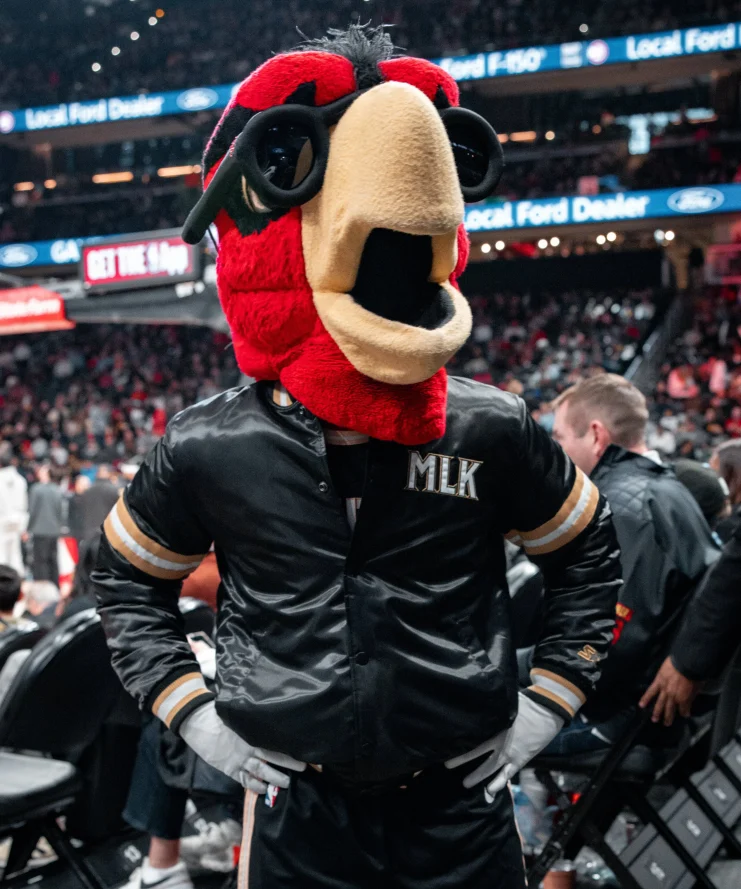 Atlanta Hawks MLK Night Black Varsity Jacket