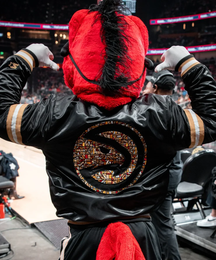 Atlanta Hawks MLK Night Black Varsity Jacket-satin