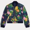 Australian Open Floral Baseball Bomber Jacket