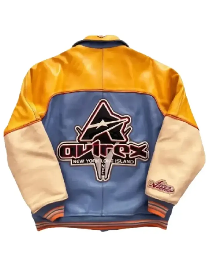 Avirex 75 NYC Long Island Leather Jacket For Sale