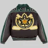 Avirex hockey Canadian Division Black and Green Leather Jacket