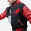 BUY New Jersey Devils Stadium Series Lindy Ruff Black and Red Varsity Jacket