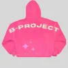 Barajas Project Double Layered Pink Hoodie For Sale