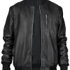 Barry Blackwell Animal Kingdom Scott SpeedmanBlack Bomber Leather Jacket