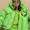 Billie Eilish Signature Green Puffer Jacket-front