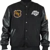 Black Out Team Logo LA Kings Varsity Jacket