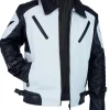 Black and White Motorcycle Leather Jacket For Men and Women- Buy Now