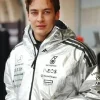 British Racing Driver George Russell Streetwear Silver Hooded Jacket-shop now