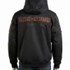 Buy Harley Davidson Black Hooded Biker Jacket