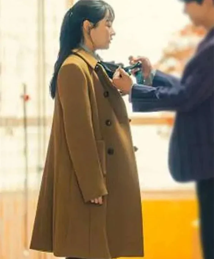 Buy Kim Min-ha Typhoon Family S01 Brown Wool Coat