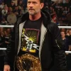 CM Punk Black Hooded Bomber Jacket