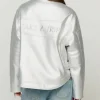 Chrome Hearts 2025 The Racer Front Zip 115 Embossed Silver Metallic Leather Jacket