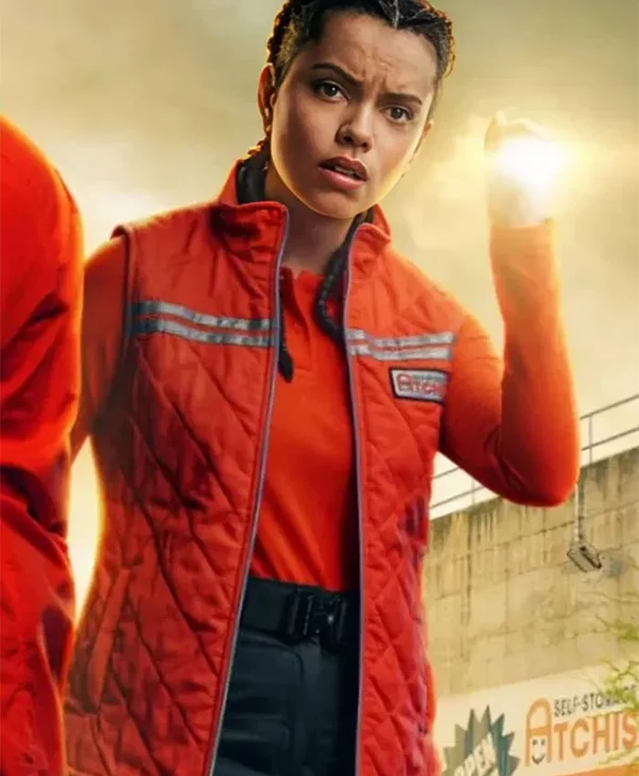Cold Storage Georgina Campbell Orange Quilted Vest