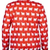 Colton Underwood TV Series The Traitors S04 Red Sheep Print Sherpa Jacket
