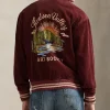 Corduroy Graphic Maroon Track Jacket For Sale