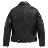 Cycle King Black Leather Jacket For Sale