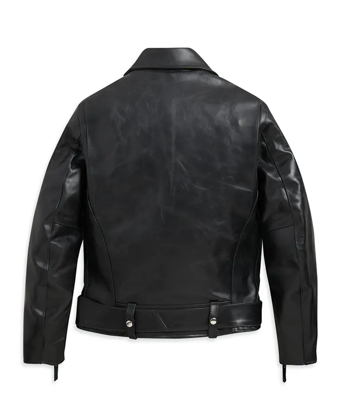 Cycle King Black Leather Jacket For Sale