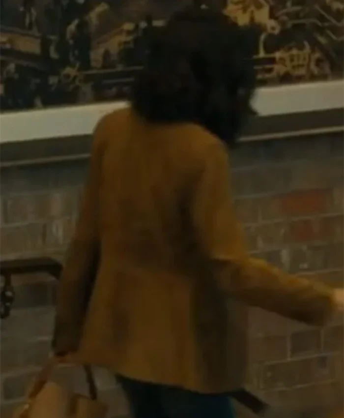 Demi Moore Landman S02 Brown Leather Blazer For Sale