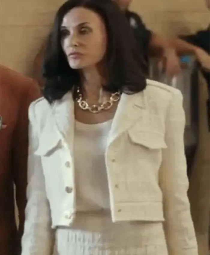Demi Moore Landman S02 Cropped Jacket For Sale