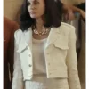 Demi Moore Landman White Cropped Jacket