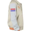 Denham Netherlands Olympic Team Cream Varsity Jacket- Buy now
