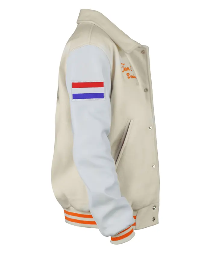 Denham Netherlands Olympic Team Cream Varsity Jacket- Buy now