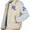 Denham Netherlands Olympic Team Cream Varsity Jacket For Men and Women
