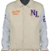 Denham Netherlands Olympic Team Cream Varsity Jacket For Women