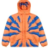 Digimon Greymon Blue and Orange Puffer Jacket for Men and Women- buy now