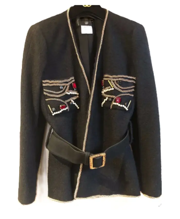 Dorinda Medley The Traitors US S04 Embellished Belted Blazer For Sale