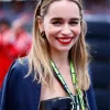 Emilia Clarke F1 Grand Prix of Great Britain Bomber Jacket For Sale