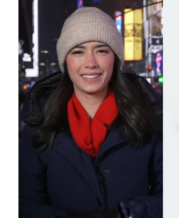 Emilie Ikeda The Today Show Blue Puffer Coat