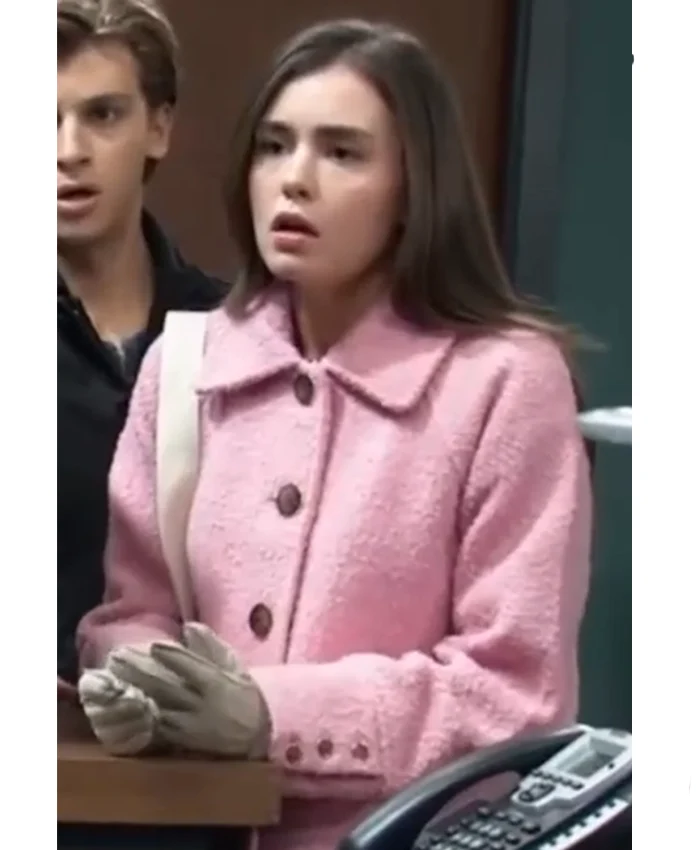 Emma Scorpio-Drake General Hospital Pink Textured Coat