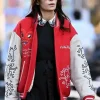 Famke Janssen NYC 2026 Varsity Jacket Front