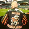 Fat Joe Miami Hurricanes Leather Jacket for Men