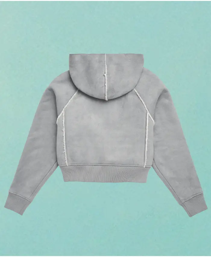 Folklore Album Grey Shearling Jacket For Sale