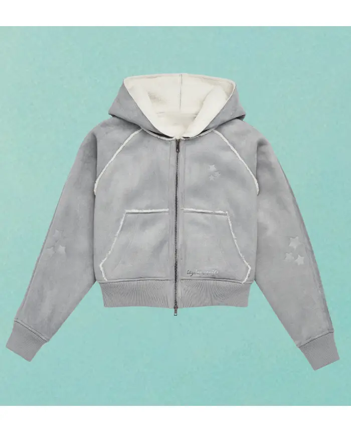 Folklore Album Grey Shearling Jacket