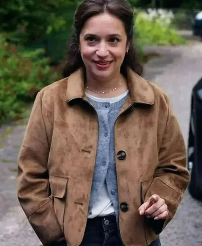 Gideon Adlon Ghosts S05 Brown Suede Leather Jacket
