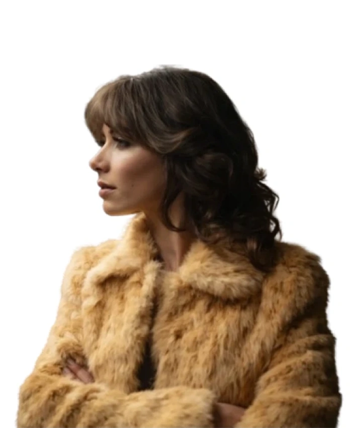 Giulia Michelini The Big Fake Beige Fur Jacket For Sale