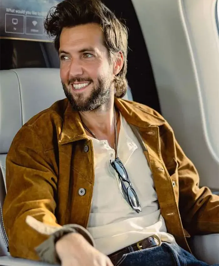 Guy Burnet Landman S02 Brown Suede Leather Jacket For Sale