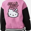 Hello Kitty Pink and Black Varsity Jacket For Sale
