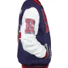 Houston Texans Mashup Classic Rib Navy and White Varsity Jacket For Men