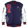 Houston Texans Mashup Navy and White Varsity Jacket- Buy now