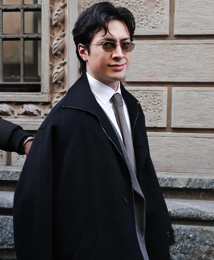 Hudson Williams Oversized Black Coat For Sale