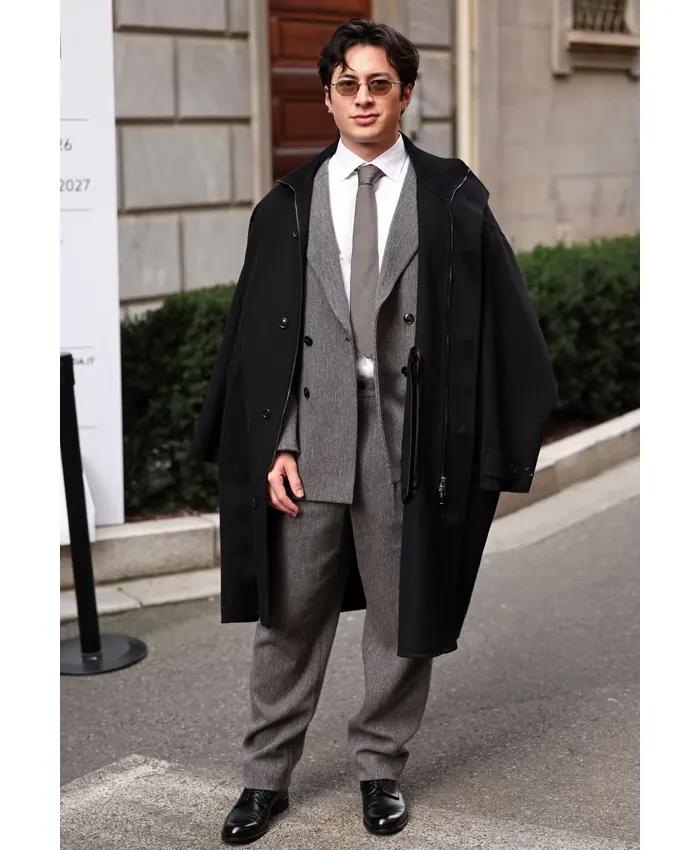 Hudson Williams Oversized Black Coat