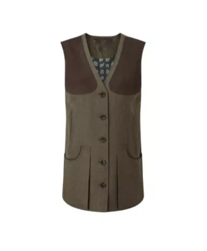 Industry S04 Marisa Abela Grey Tweed Vest For Sale