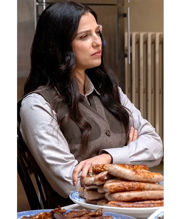 Industry S04 Marisa Abela Grey Tweed Vest