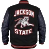 Jackson State University Wool and Leather Navy Varsity Jacket - Buy now