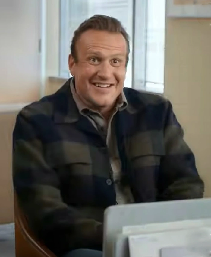 Jason Segel Shrinking S03 Checked Wool Jacket For Sale