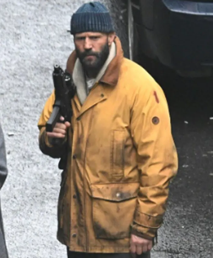 Jason Statham The Beekeeper 2 Movie Adam Clay Mustard Yellow Cotton Jacket